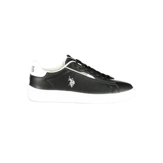 Black Polyester Men's Sneaker