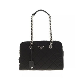 Bolso de hombro de nylon negro