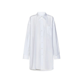 Camisa de vestir blanca de algodón