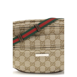 Bolso de hombro beige de poliéster