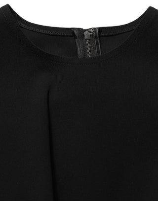 Vestido maxi sin mangas negro con detalle de recorte