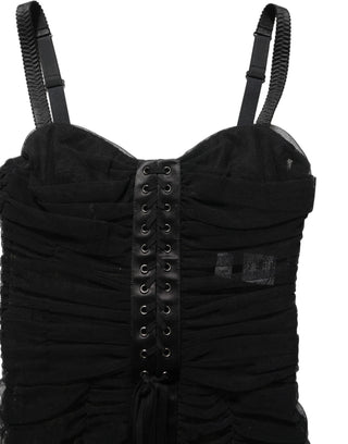 Sleeveless V-neck Shift Knee Length Black