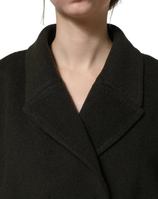 Chaqueta abrigo cruzada verde oscuro  