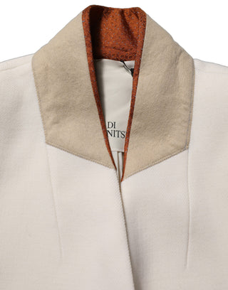 Gabardina larga de lana blanca Antwerp