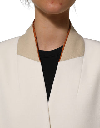 Gabardina larga de lana blanca Antwerp