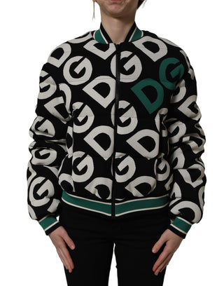 Multicolor Logo Full Zip Bomber Jacket