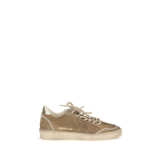 Beige Calf Leather Bos Taurus Athletic Sneakers