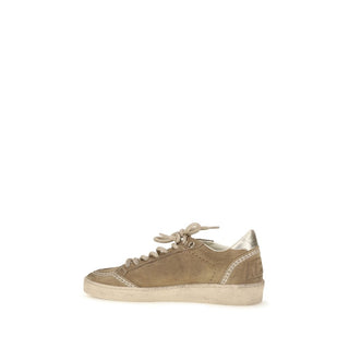 Beige Calf Leather Bos Taurus Athletic Sneakers