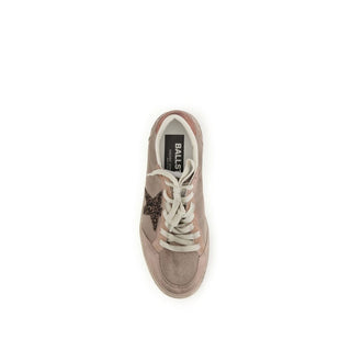 Beige Calf Leather Bos Taurus Low Top Sneakers