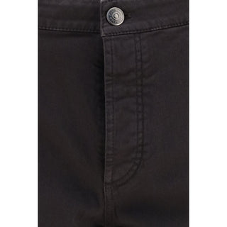 Brown Cotton Relaxed Fit Jeans