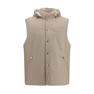 Beige Wool Oves Aries Sleeveless Jacket