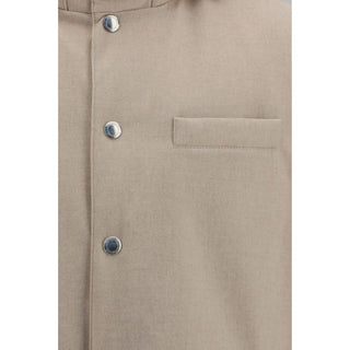 Beige Wool Oves Aries Sleeveless Jacket