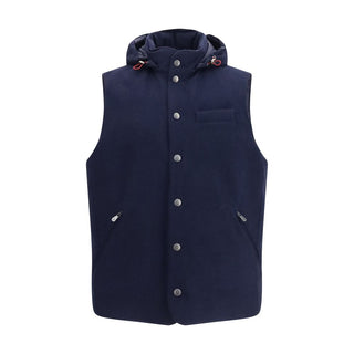 Blue Wool Oves Aries Sleeveless Jacket
