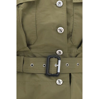 Chaqueta bicolor de algodón de largo completo