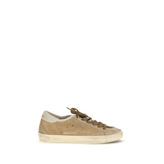 Beige Calf Leather Bos Taurus Low Top Sneakers