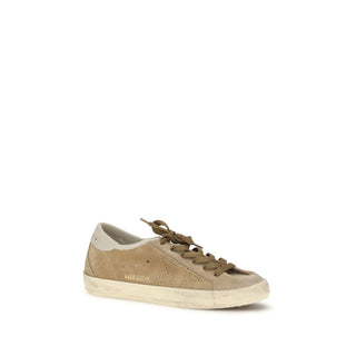 Beige Calf Leather Bos Taurus Low Top Sneakers
