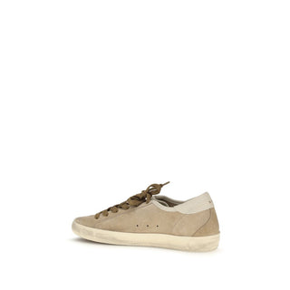 Beige Calf Leather Bos Taurus Low Top Sneakers
