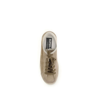Beige Calf Leather Bos Taurus Low Top Sneakers