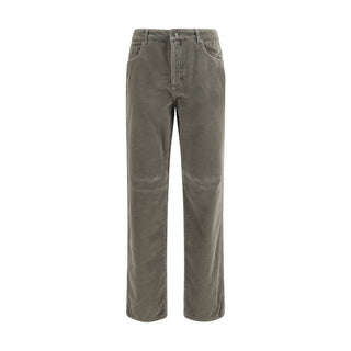 Bicolor Cotton Casual Pants