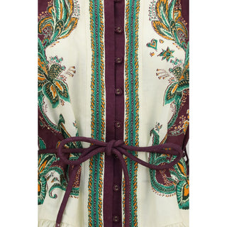 Multicolor Linen Casual Dress
