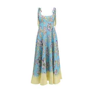 Multicolor Linen Casual Dress