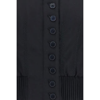 Black Polyester Bomber