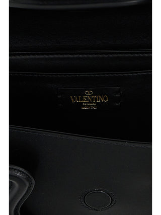 Bolso de hombro de cuero negro