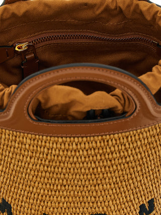 Brown Cotton Handbag