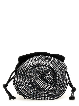 Bolso bandolera negro de viscosa