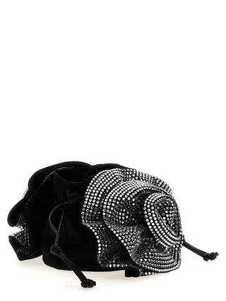 Bolso bandolera negro de viscosa