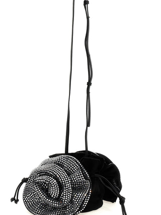 Bolso bandolera negro de viscosa
