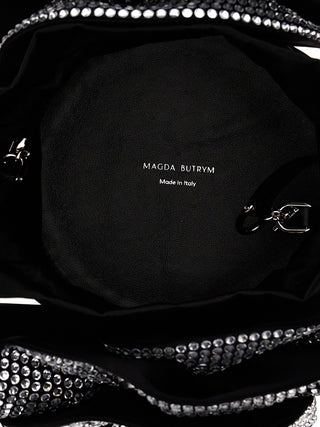 Bolso bandolera negro de viscosa