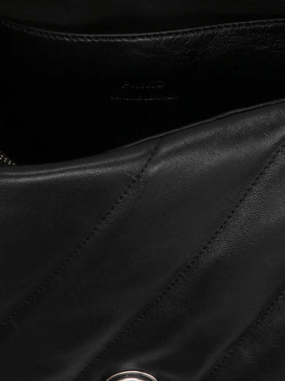 Black Lamb Leather Crossbody Bag