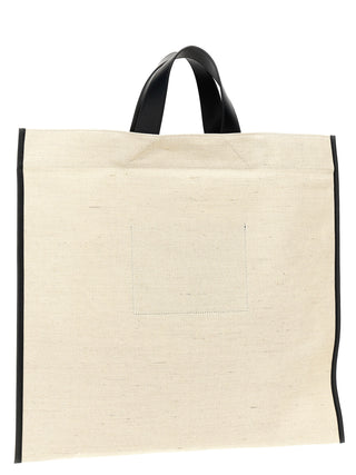 Bicolor Jute Tote Bag