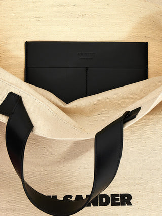 Bicolor Jute Tote Bag