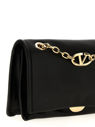 Black Lamb Leather Shoulder Bag