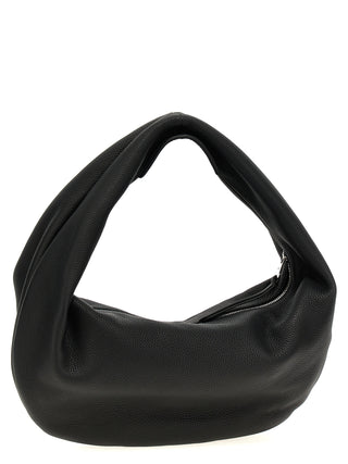 Black Calfskin Shoulder Bag