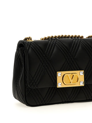Black Lamb Leather Shoulder Bag