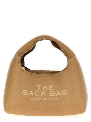 Bolso de mano beige de piel de vaca