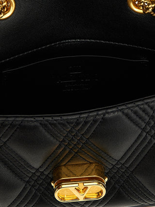 Black Lamb Leather Shoulder Bag