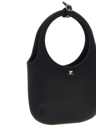 Black Polyester Handbag