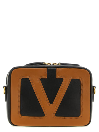 Brown Lamb Leather Crossbody Bag