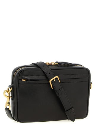 Brown Lamb Leather Crossbody Bag