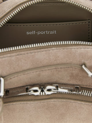 Gray Lamb Leather Shoulder Bag