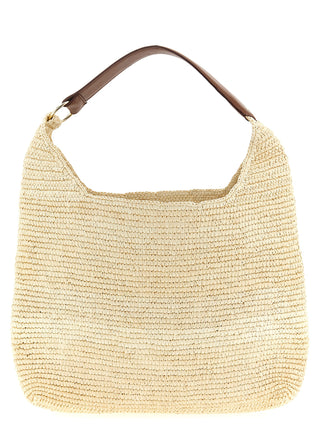 Brown Raffia Shoulder Bag