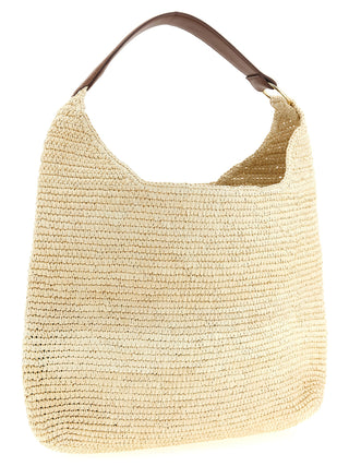 Brown Raffia Shoulder Bag