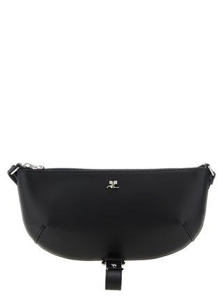 Black Calfskin Shoulder Bag