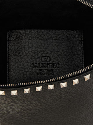 Bolso bandolera de piel de becerro negro