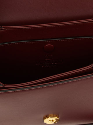 Bordeaux Calfskin Crossbody Bag