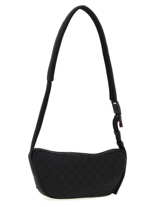 Black Polyester Crossbody Bag